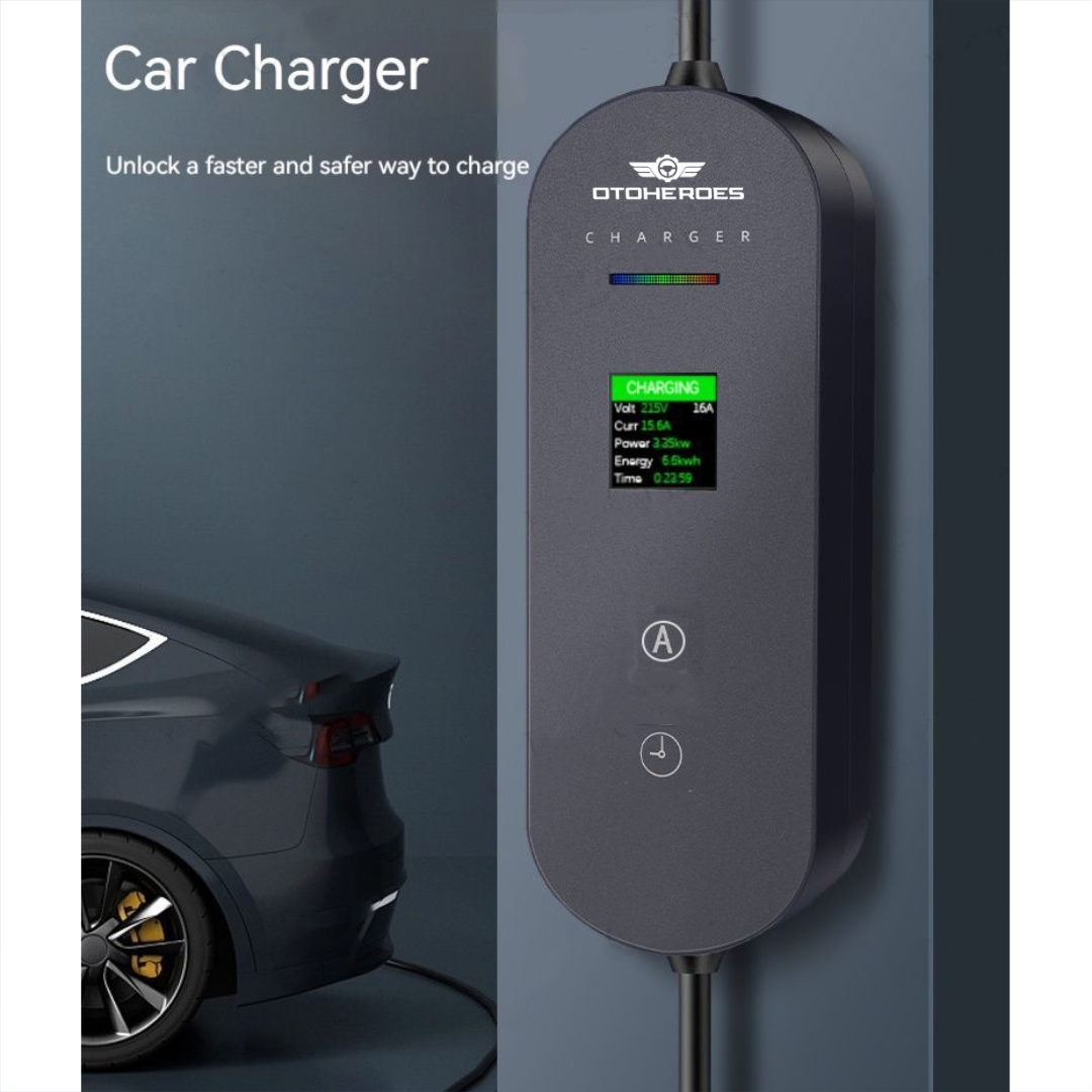 OTOHEROES Charger Mobil Listrik EV 1-Phase 16A 3.5kW EU to Type2Female - MDM51 Gambar produk OTOHEROES Charger Mobil Listrik EV 1-Phase 16A 3.5kW EU to Type2Female - MDM51 - 1