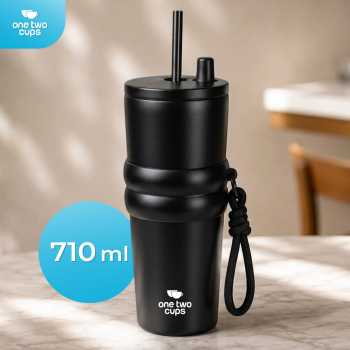 One Two Cups Botol Minum Tumbler Air Panas Dingin with Straw 710ml - YS-1000