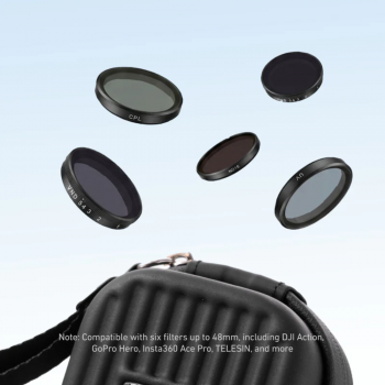 Gambar produk TELESIN Lens Filter Storage Case Action Camera Hard Shell 6 Slot - S6-PRC-29BK - 2