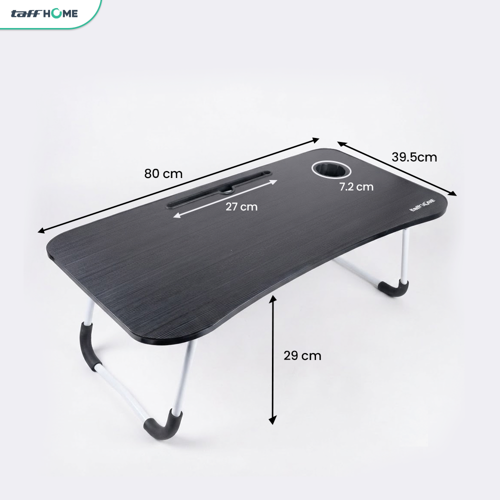 TaffHOME Meja Lipat Belajar Kerja Foldable 80x39.5cm with Cup Slot - BC40 Gambar produk TaffHOME Meja Lipat Belajar Kerja Foldable 80x39.5cm with Cup Slot - BC40 - 8