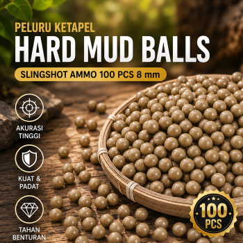Yernea Peluru Ketapel Slingshot Ammo Hard Mud Balls 100 PCS - Y100