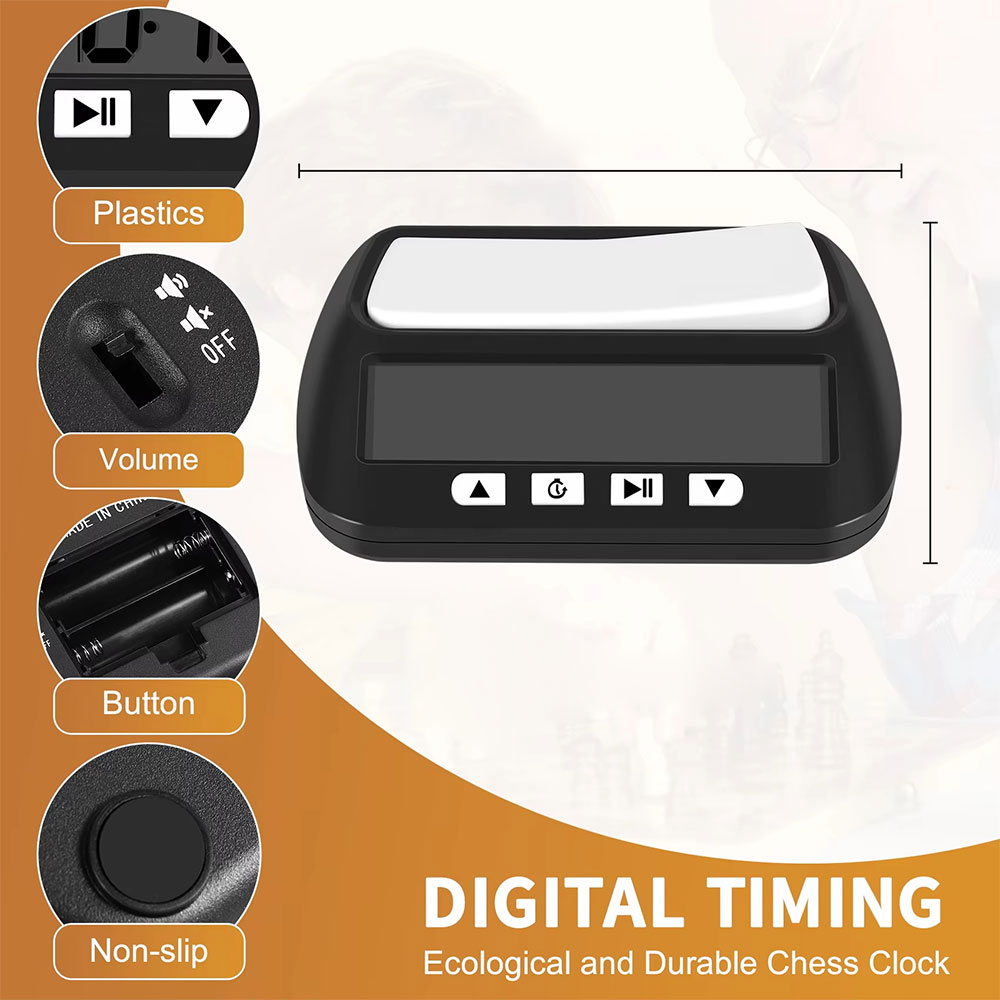 POF Jam Catur Digital Chess Go Clock Count Timer LCD 8 Mode - YS-902 Gambar produk POF Jam Catur Digital Chess Go Clock Count Timer LCD 8 Mode - YS-902 - 5
