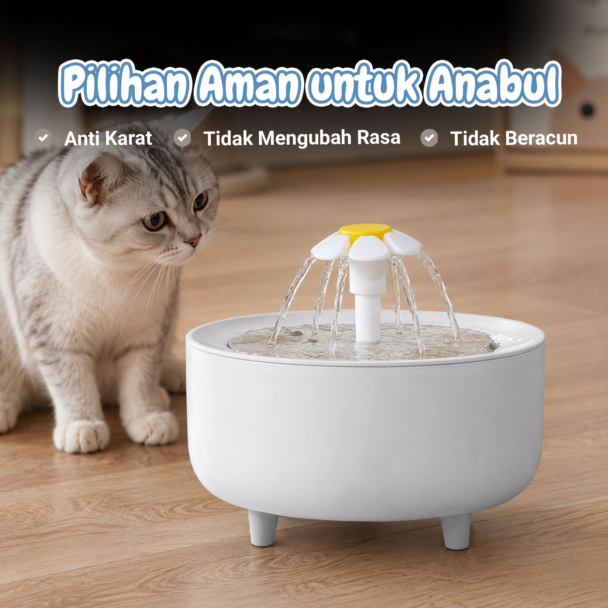 Gambar produk FEIDASH Tempat Minum Anjing Kucing Fountain Dispenser 2L - G3370 - 6