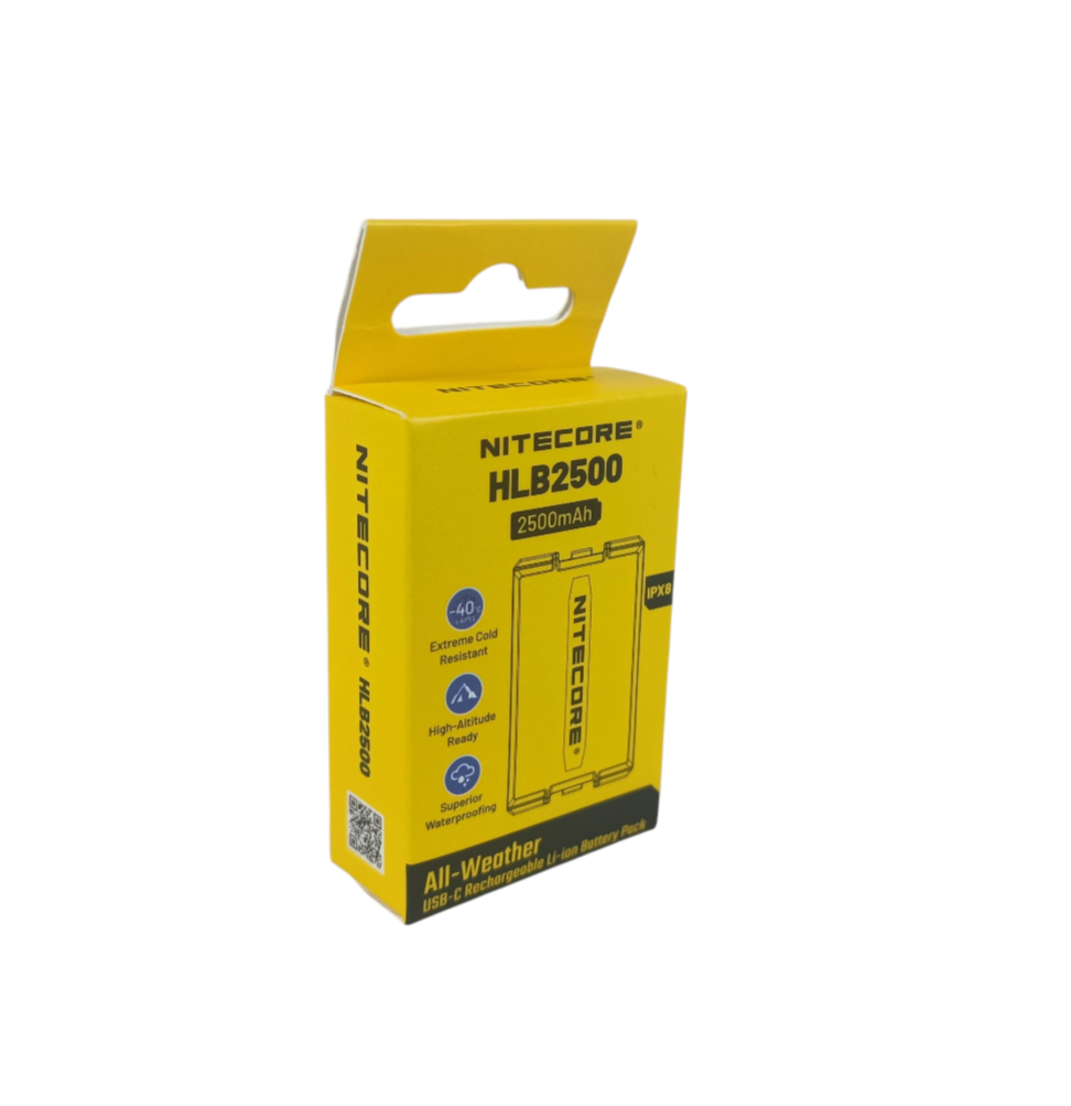 Gambar produk NITECORE Baterai Isi Ulang Li-Ion 2500 mAh 3.8V for HA27 HA29 UHE - HLB2500 - Kemasan