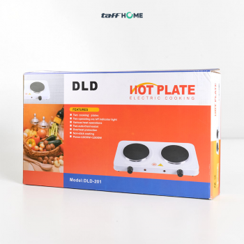 Gambar produk TaffHOME Kompor Listrik 2 Tungku Portable 5 Gear Coil Hot Plate 2000W - C2-2000-20 - Kemasan