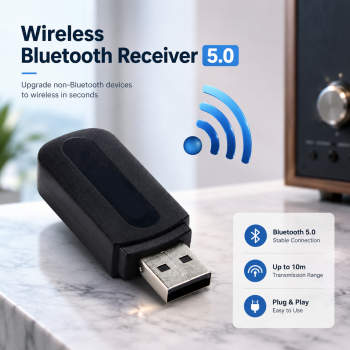 Kebidu Wireless Bluetooth 5.0 USB Receiver Adaptor Car Speaker - ZF169