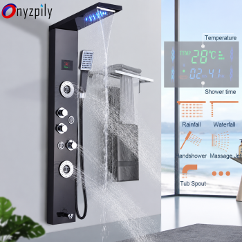 Gambar produk Onyzpily Shower Mandi Panel LED Temperature Screen Wall Mounted - 8006