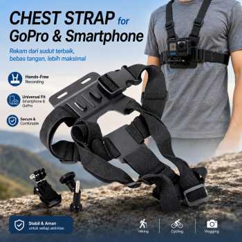 Gambar produk Wrva Chest Harness Belt Strap 5in1 for GoPro dan Smartphone - WYA01