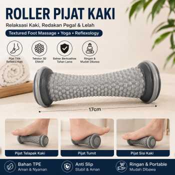 Bod Roller Pijat Kaki Textured Foot Massage Yoga Reflexology 17cm - D340