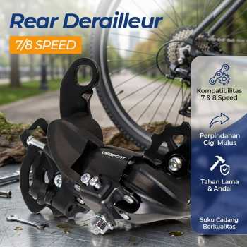TaffSPORT Aksesoris Sepeda Rear Derailleur 7/8 Speed Transmission - TY300