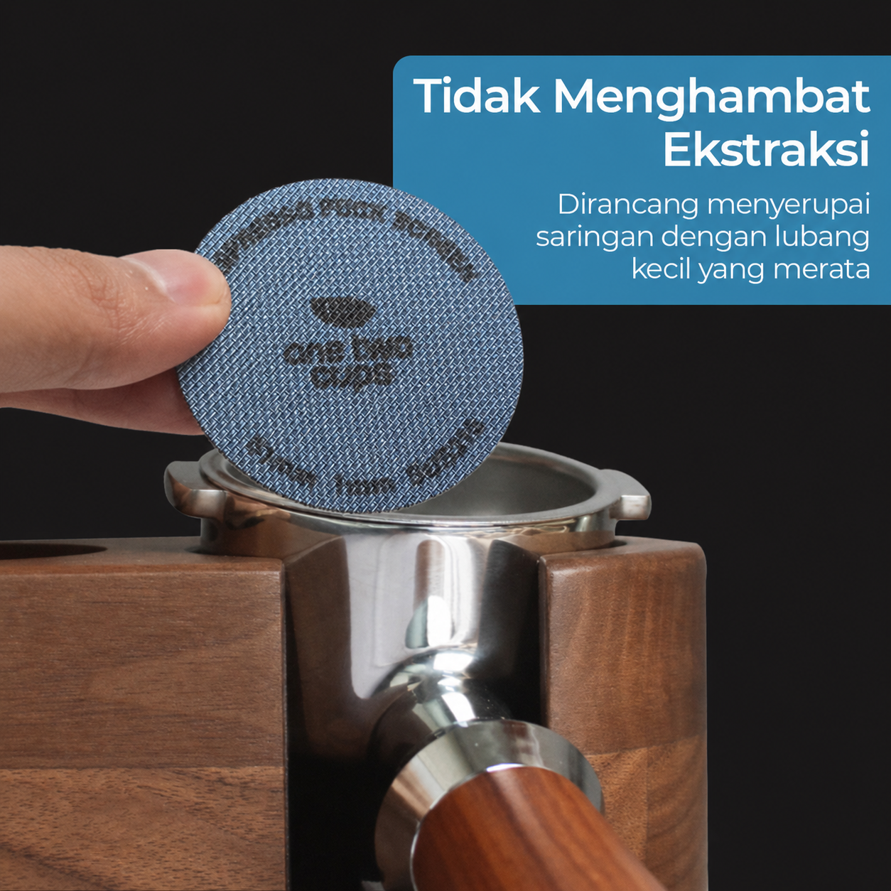 Gambar produk One Two Cups Puck Screen Portafilter Espresso Machine 150 Micron 51mm 1mm - SUS3 - 2