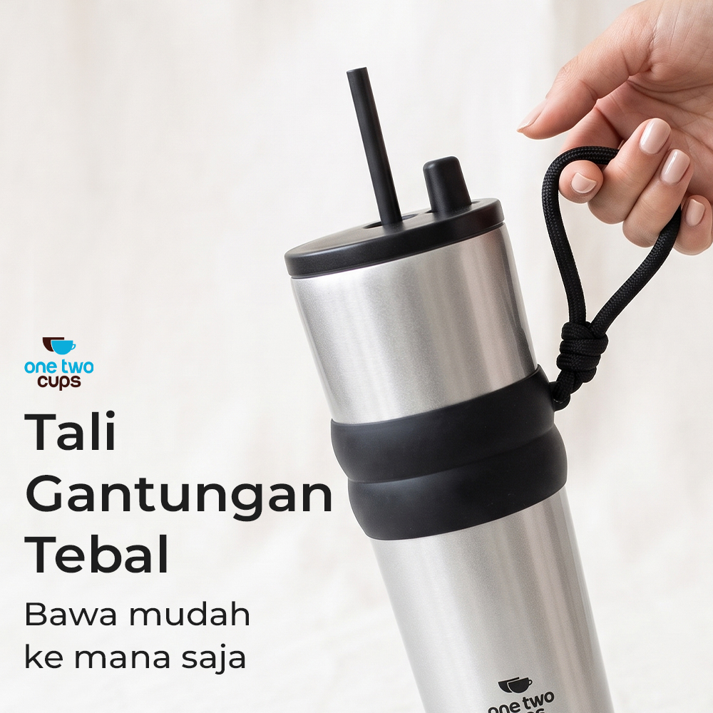 Gambar produk One Two Cups Botol Minum Tumbler Air Panas Dingin with Straw 710ml - YS-1000 - 6