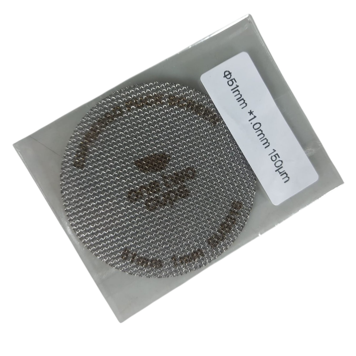 Gambar produk One Two Cups Puck Screen Portafilter Espresso Machine 150 Micron 51mm 1mm - SUS3 - Kemasan