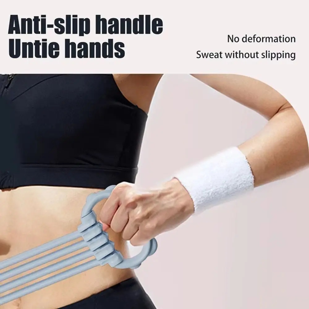 Gambar produk KASO Resistance Band 8 Shaped Elastic Adjustable Yoga Pilates 8 Tube - RD-30 - 1