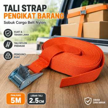 TaffSPORT Tali Strap Pengikat Barang Sabuk Cargo Belt Nylon 5M - XR2
