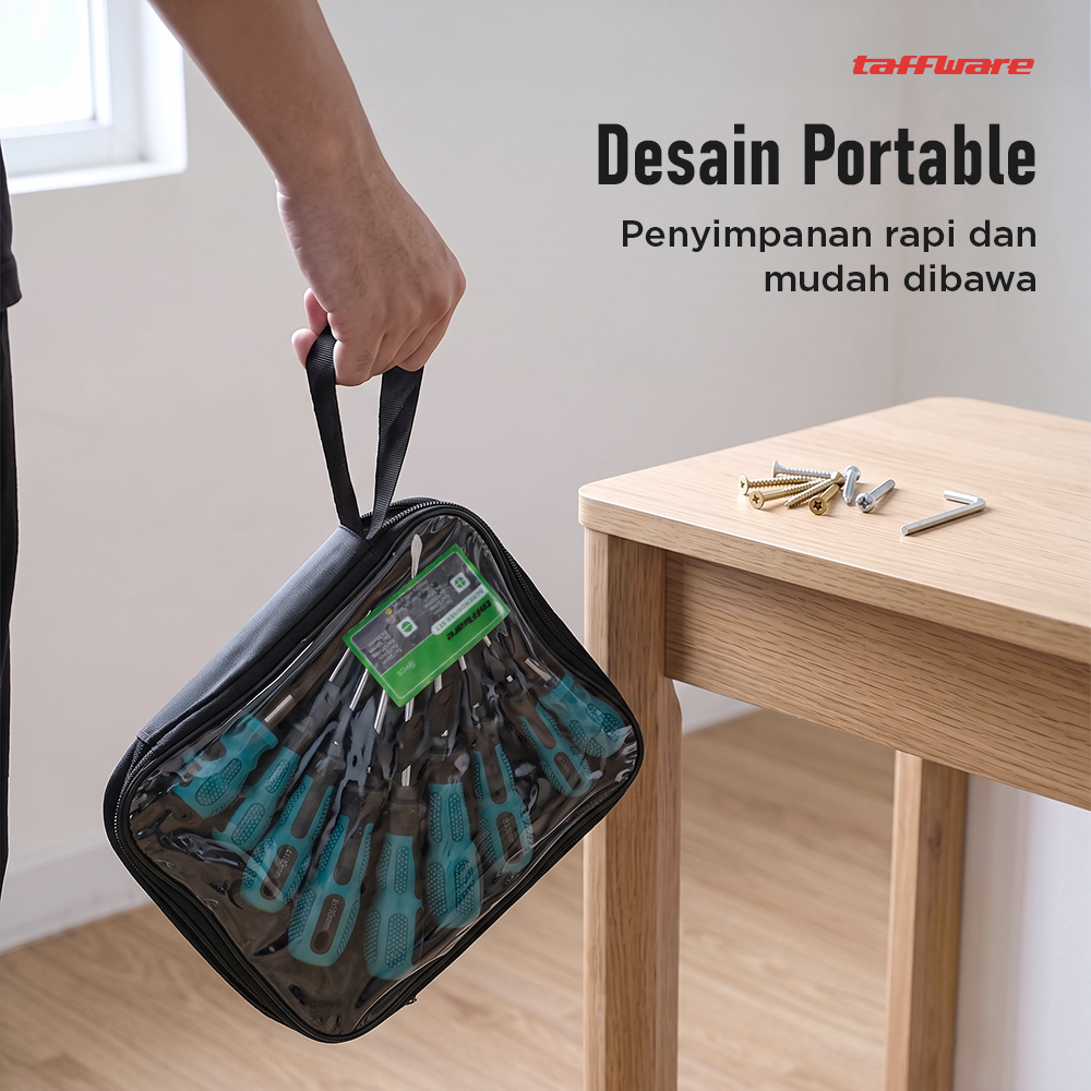 Gambar produk Taffware Obeng Set Reparasi Magnetic Head 9 in 1 - SK803 - 5