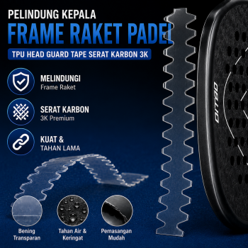 AMSport Pelindung Kepala Frame Raket Padel TPU Head Guard Tape - BTR42