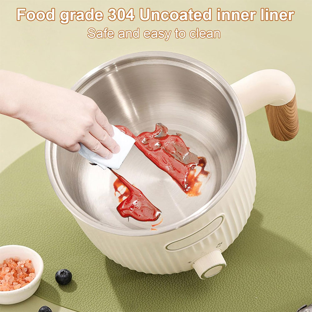 Gambar produk TaffHOME Panci Listrik Multifungsi Electric Pan NonStick 2L 600W - JKS20 - 3