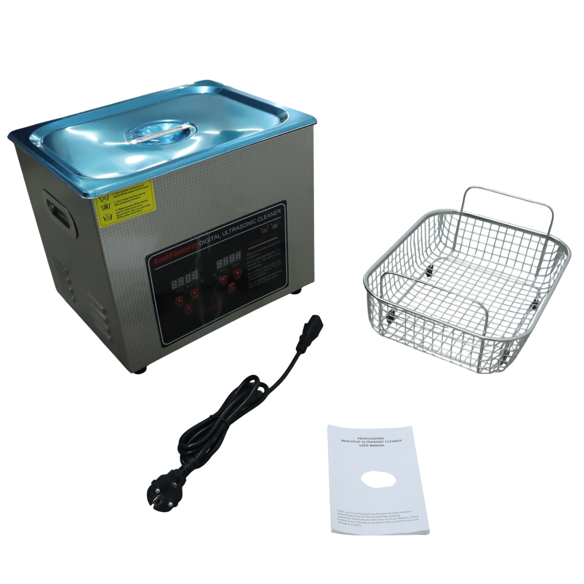Taffware Mesin Pembersih Perhiasan Ultrasonic Cleaner 240W 10L - KZ-D10 Gambar produk Taffware Mesin Pembersih Perhiasan Ultrasonic Cleaner 240W 10L - KZ-D10 - 8