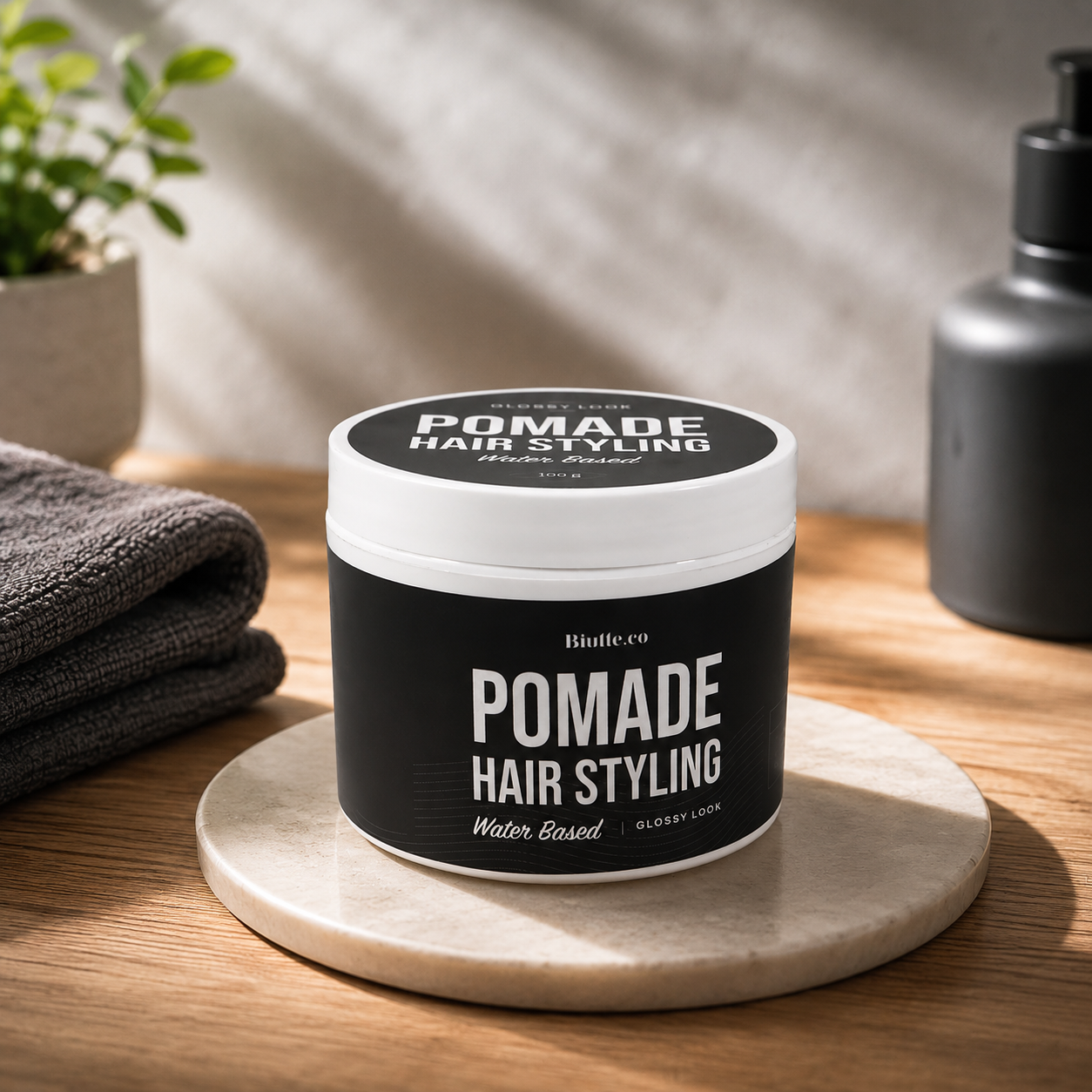 Biutte.co Pomade Rambut Water Based Hair Styling Glossy Look 100g Gambar produk Biutte.co Pomade Rambut Water Based Hair Styling Glossy Look 100g - 1