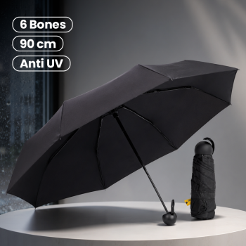 Gambar produk JIASAN Payung Lipat Buka Tutup Manual Polos Anti UV 6 Bone 90cm - A50
