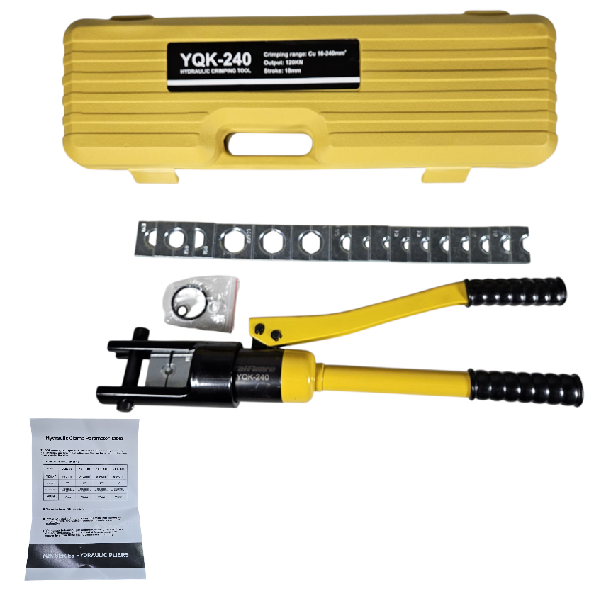 Taffware Tang Press Skun Hidrolik Crimping Pliers Tool - YQK-240 Gambar produk Taffware Tang Press Skun Hidrolik Crimping Pliers Tool - YQK-240 - 7