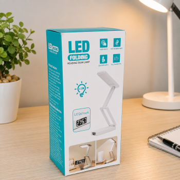 Gambar produk GGBE Lampu Meja Belajar Lipat LED Recharge 3 Color 10W 1500mAh - A24 - Kemasan