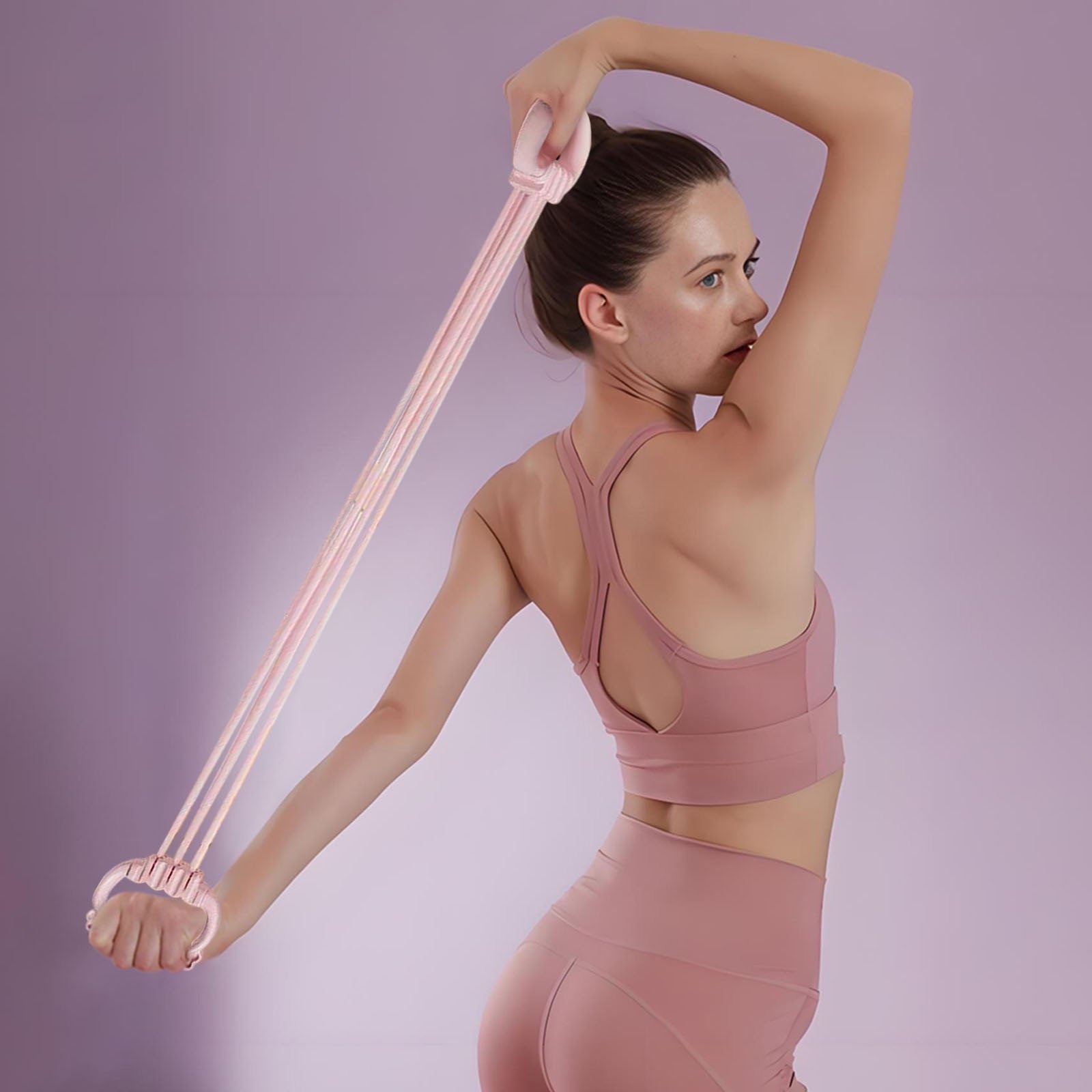 KASO Resistance Band Elastic Adjustable Yoga Pilates 6 Tube - RD-20 Gambar produk KASO Resistance Band Elastic Adjustable Yoga Pilates 6 Tube - RD-20 - 5