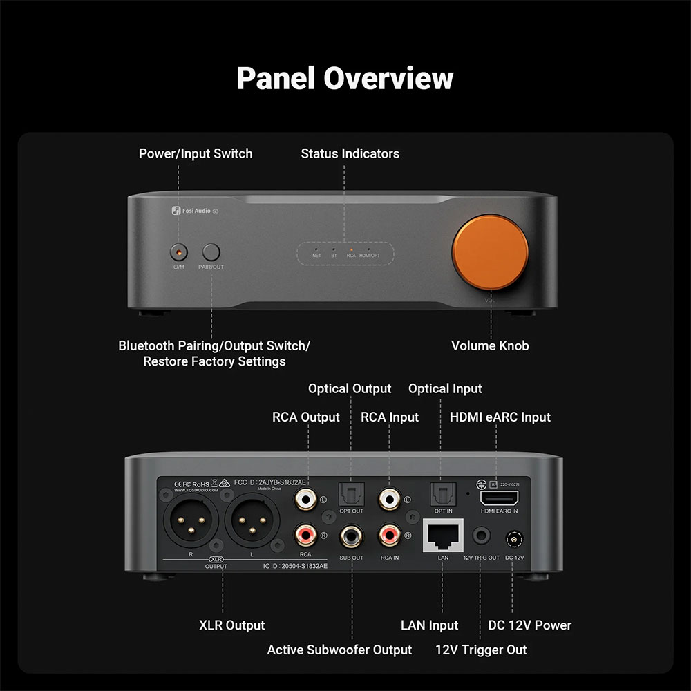 Fosi Audio Balance HiFi Streamer Amlogic A113X WiFi 6 Bluetooth 5.3 - S3 Gambar produk Fosi Audio Balance HiFi Streamer Amlogic A113X WiFi 6 Bluetooth 5.3 - S3 - 6