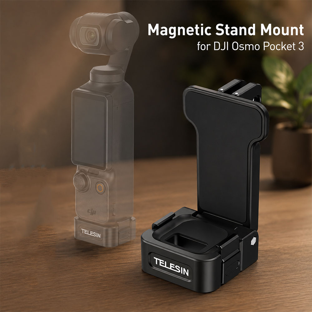 Gambar produk TELESIN Adapter Kamera Aksi Magnetic Quick Release DJI Pocket 3/4/4P - S7-JBK-36-TDJ - Utama