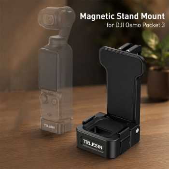 Gambar produk TELESIN Adapter Kamera Aksi Magnetic Quick Release DJI Pocket 3/4/4P - S7-JBK-36-TDJ