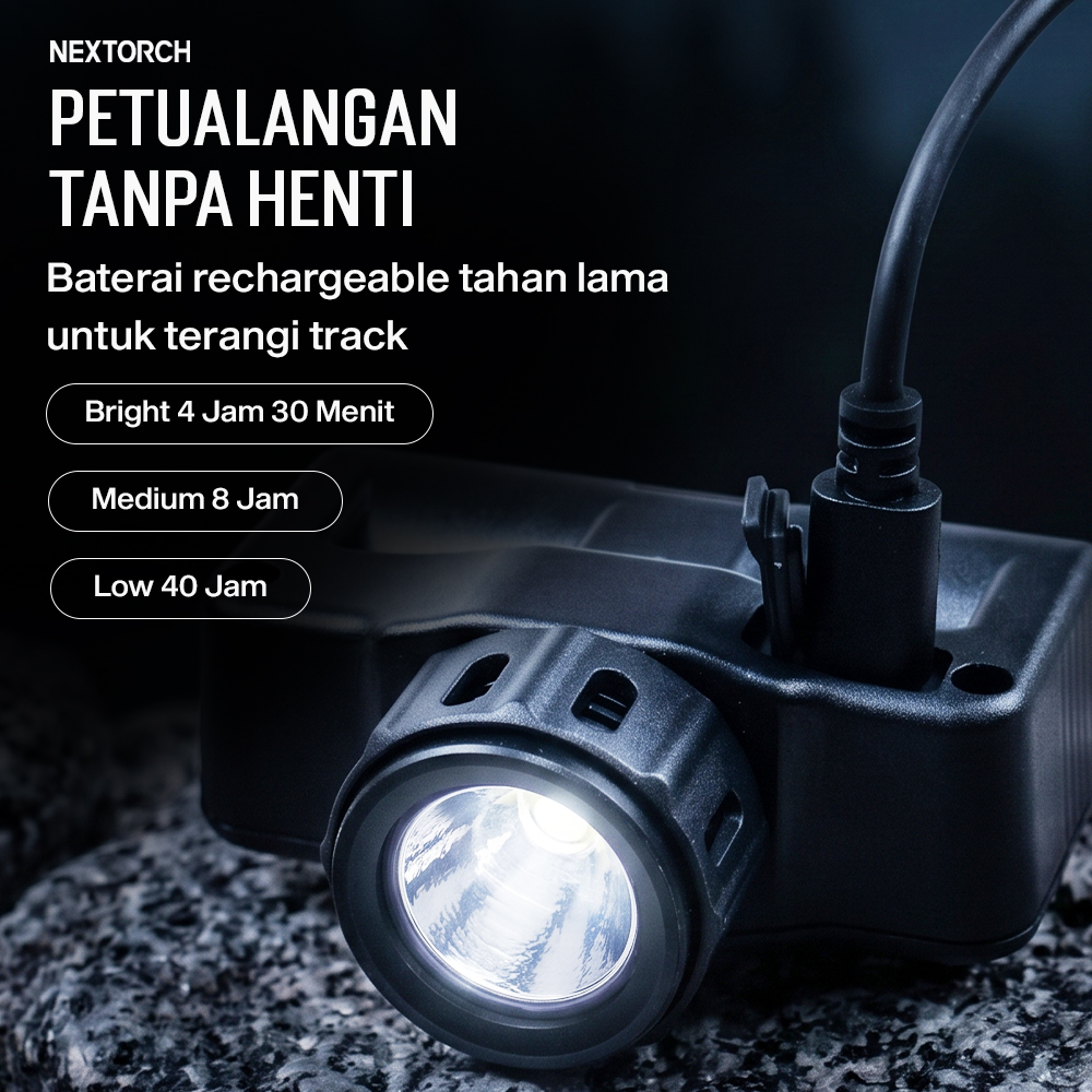 NEXTORCH Senter Kepala LED Headlamp Flashlight Outdoor 1200mAh - MAX STAR Gambar produk NEXTORCH Senter Kepala LED Headlamp Flashlight Outdoor 1200mAh - MAX STAR - 5