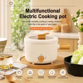 Gambar produk TaffHOME Panci Listrik Multifungsi Electric Pan NonStick 1.7L 700W - JKS18