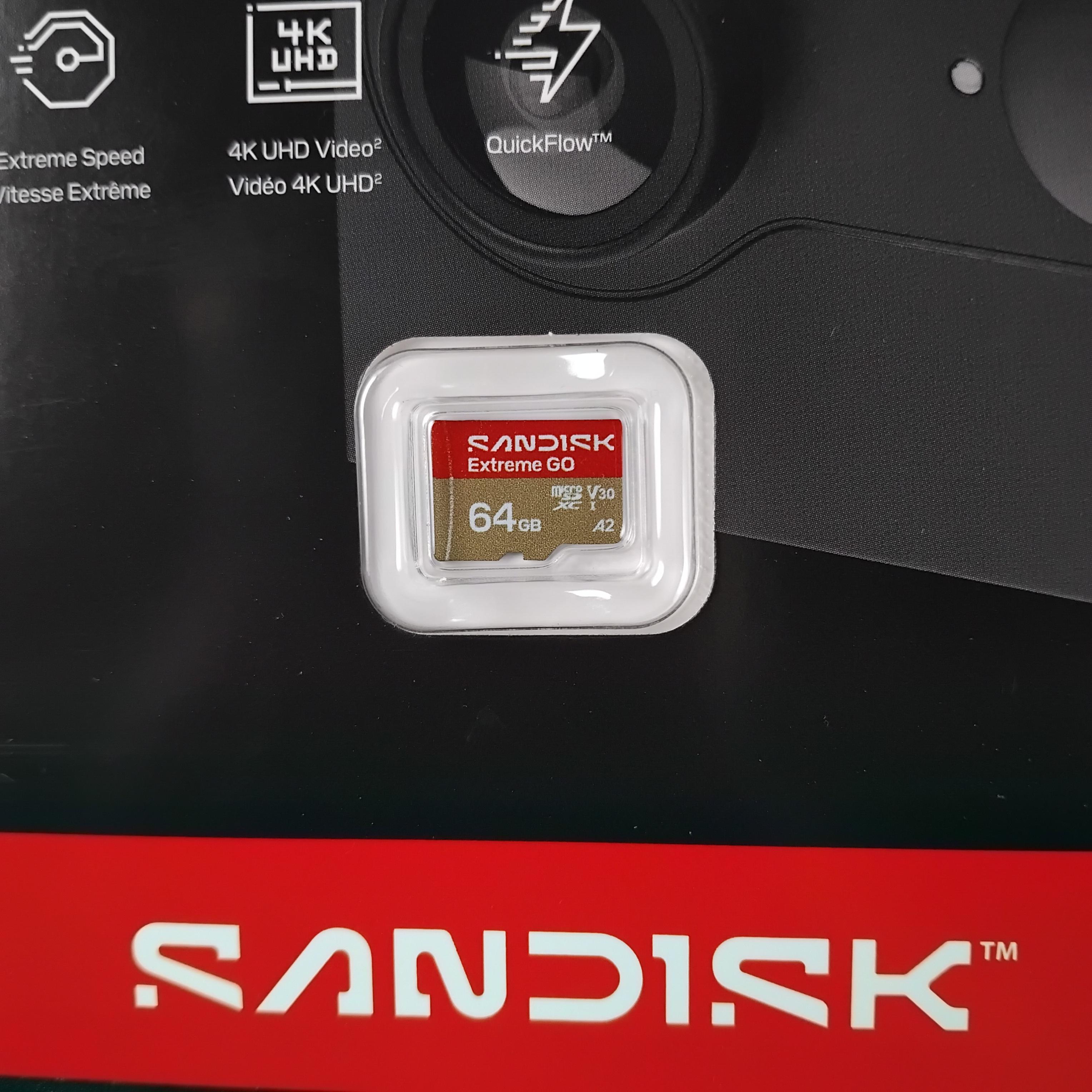 SanDisk Extreme GO microSDXC UHS-I A2 U3 V30 64GB - SDSQXGN Gambar produk SanDisk Extreme GO microSDXC UHS-I A2 U3 V30 64GB - SDSQXGN - 2
