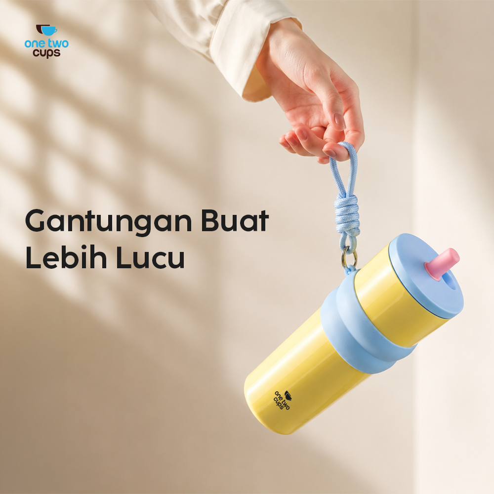 One Two Cups Botol Minum Tumbler Air Panas Dingin with Straw 710ml - YS-9000 Gambar produk One Two Cups Botol Minum Tumbler Air Panas Dingin with Straw 710ml - YS-9000 - 6