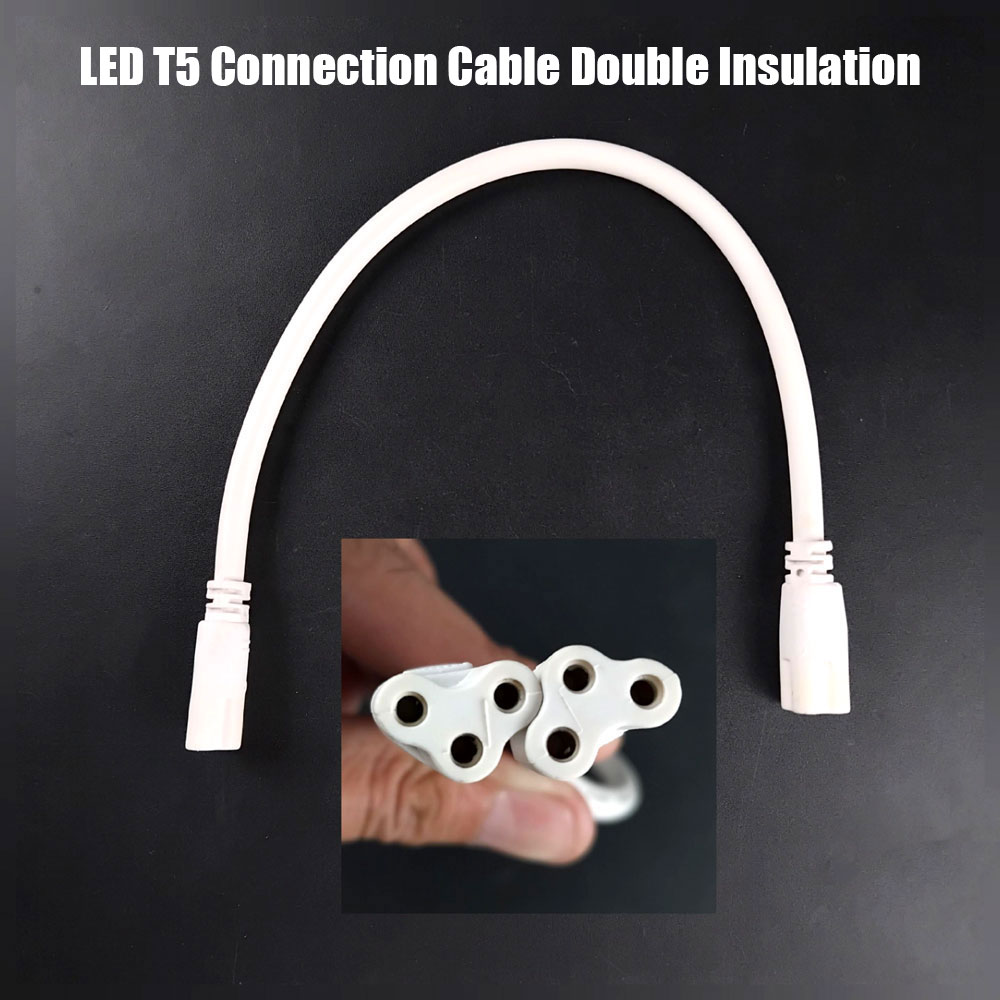 Trao Kabel Sambungan Lampu LED T5 Fitting Socket 3 Pin 2 Sisi Isolasi Ganda 30cm - T-532 Gambar produk Trao Kabel Sambungan Lampu LED T5 Fitting Socket 3 Pin 2 Sisi Isolasi Ganda 30cm - T-532 - Utama