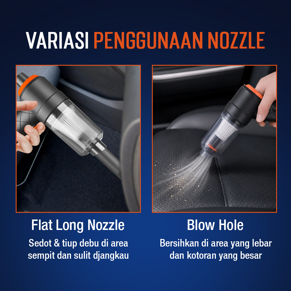 Gambar produk MOJOYCE Vacuum Cleaner Portable Cordless Penyedot Debu 6000Pa 1200mAh - YT-M2037 - 4