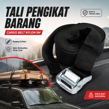 Gambar produk TaffSPORT Tali Strap Pengikat Barang Sabuk Cargo Belt Nylon 5M - XR2