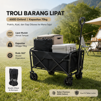 PROD Troli Barang Lipat Camp Wagon 600D Oxford Small Size - CH-25