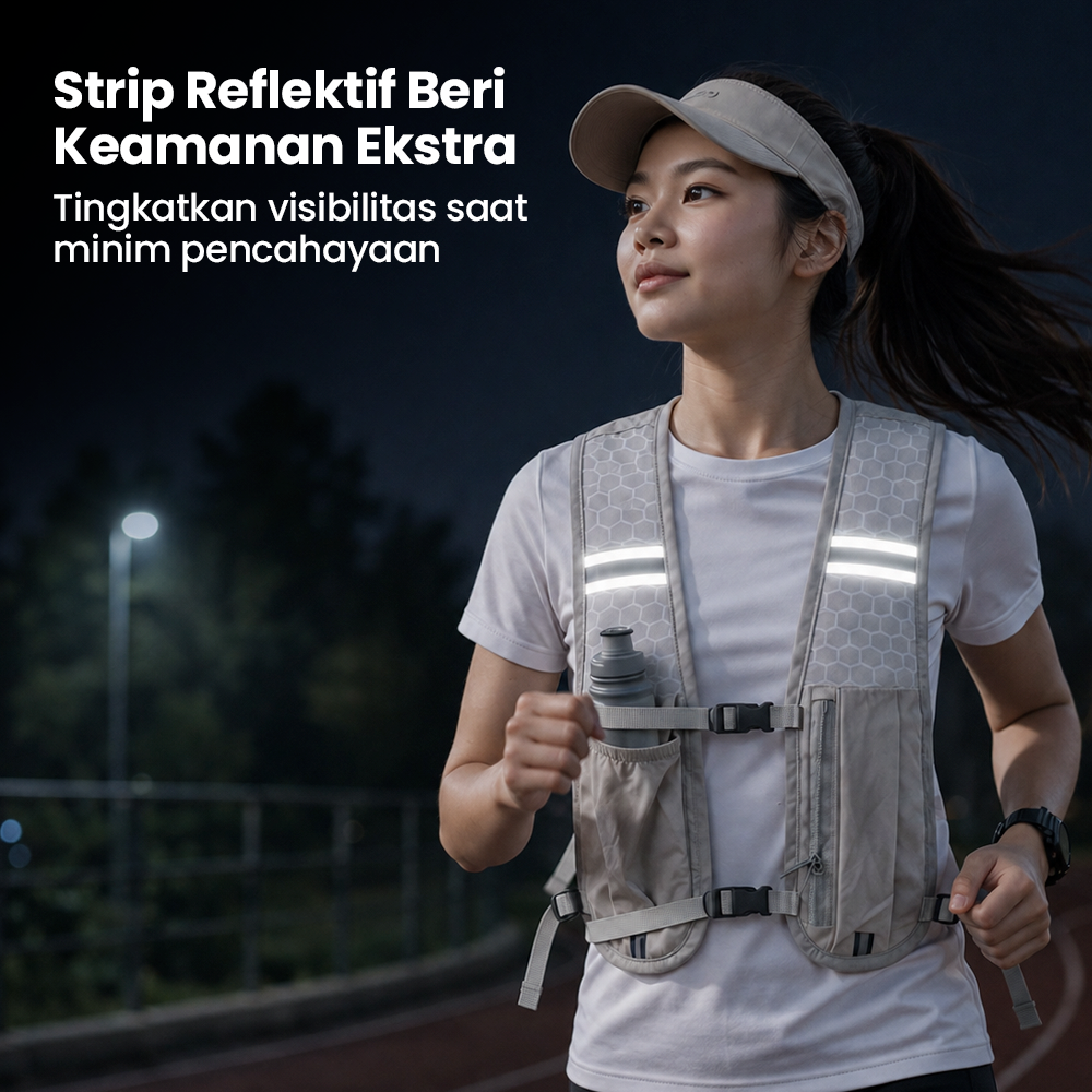 MPP Running Vest Hydrovest Hydration Breathable Rompi Lari Outdoor - WP400 Gambar produk MPP Running Vest Hydrovest Hydration Breathable Rompi Lari Outdoor - WP400 - 4