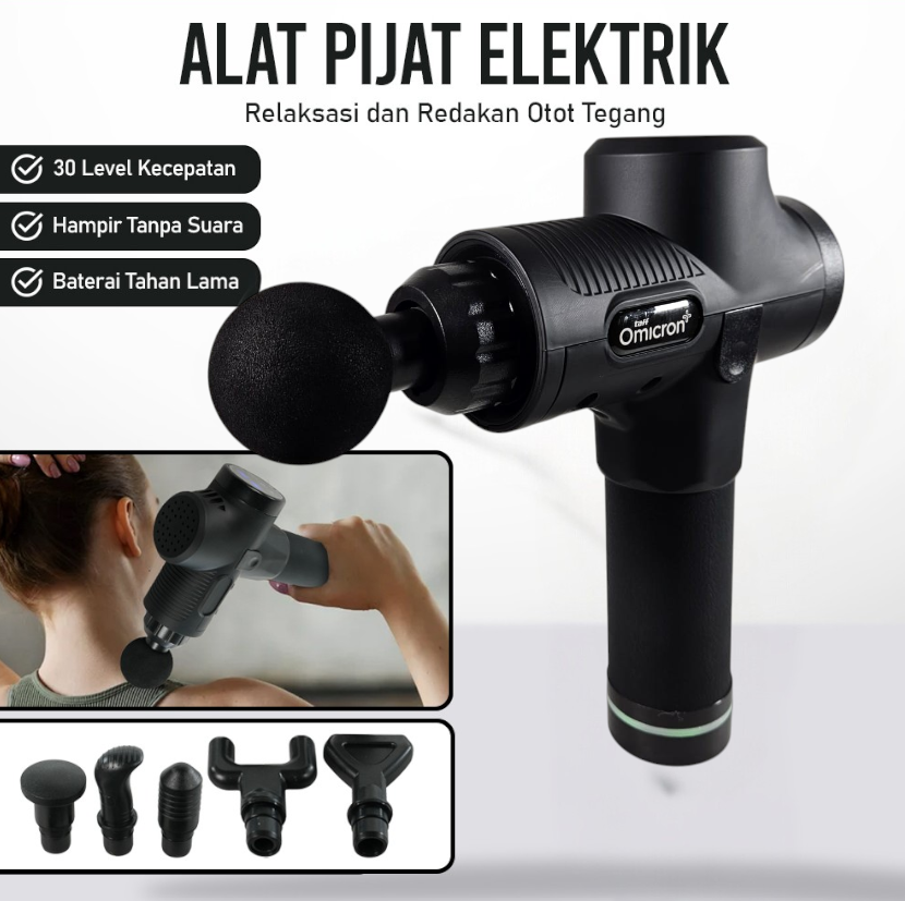 TaffOmicron Alat Pijat Elektrik Pundak Punggung Tangan Massage Gun - ZC53000 Gambar produk TaffOmicron Alat Pijat Elektrik Pundak Punggung Tangan Massage Gun - ZC53000 - Utama