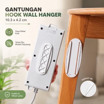 Liplasting Rak Gantungan Hook Wall Hanger Organizer 10.3x4.2cm - TC23