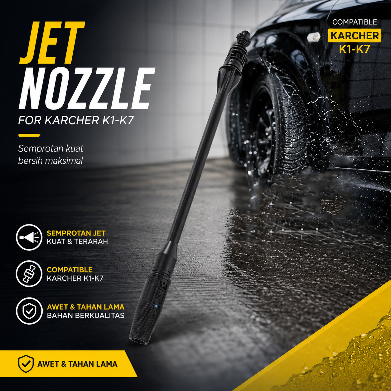 Carzkool Kepala Semprotan Air Jet Nozzle for Karcher K1-K7 Washer Gambar produk Carzkool Kepala Semprotan Air Jet Nozzle for Karcher K1-K7 Washer - Utama