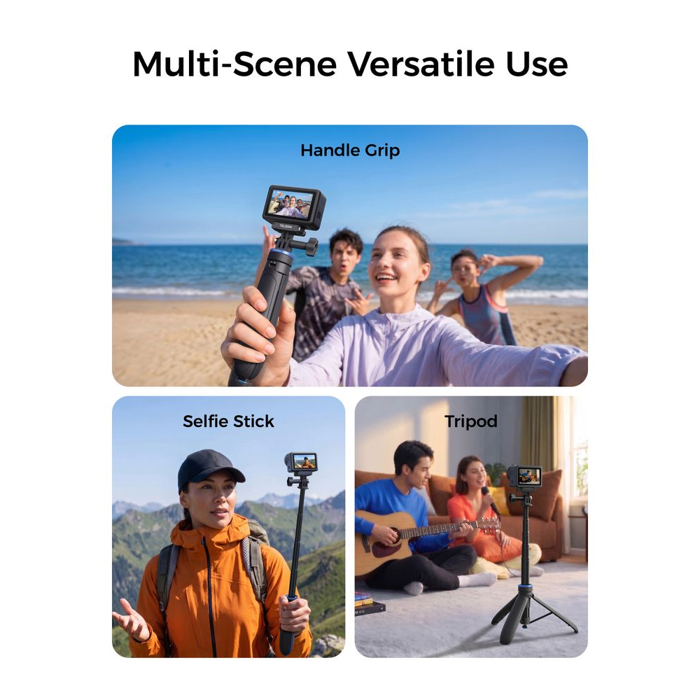 Gambar produk TELESIN Tripod Mini Kamera Aksi Tongsis Monopod Three Prong 65cm - S1-TSS-08 - 7