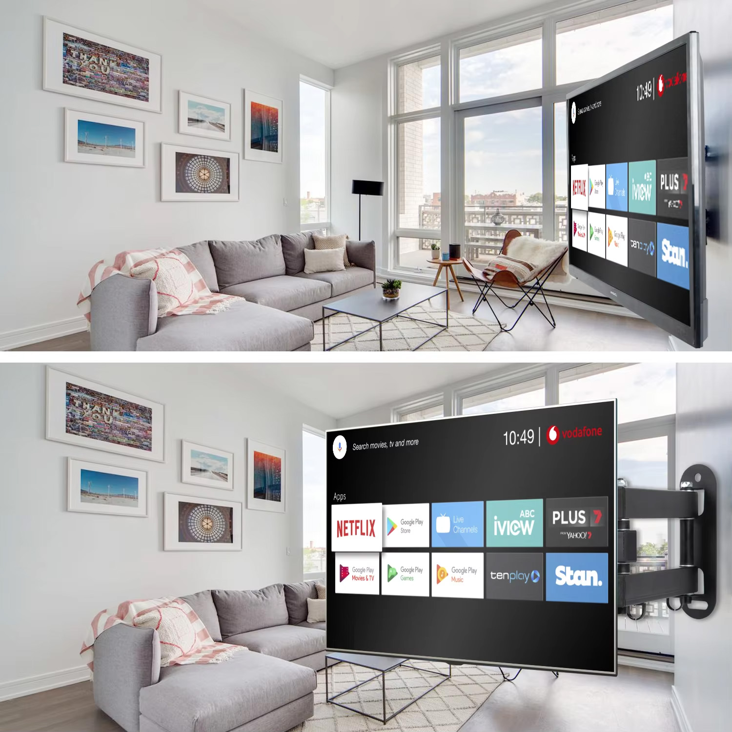 ALROTA Bracket TV Dinding 360 Degree Rotate VESA 100x100 10-27 Inch - DKE-S27 Gambar produk ALROTA Bracket TV Dinding 360 Degree Rotate VESA 100x100 10-27 Inch - DKE-S27 - 2