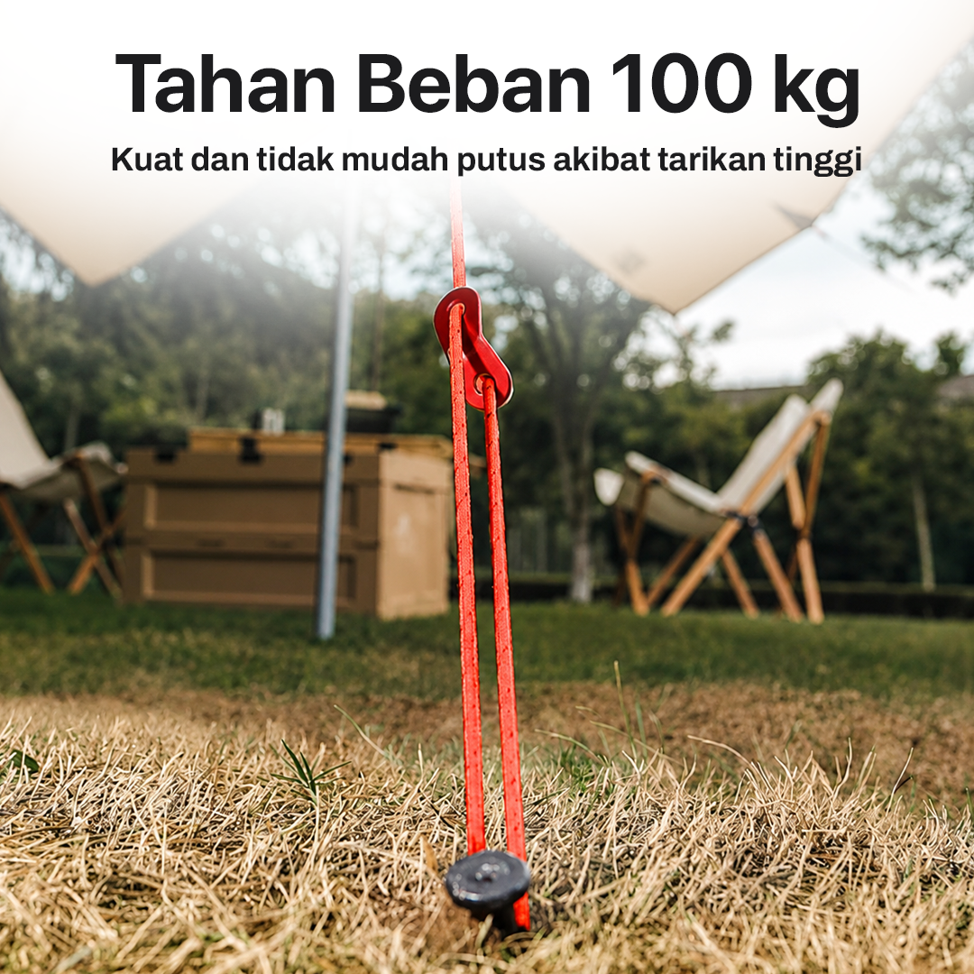 TaffSPORT Tali Paracord Tenda Camping Adventure Windproof 4mmx4M 4 PCS - YG148 Gambar produk TaffSPORT Tali Paracord Tenda Camping Adventure Windproof 4mmx4M 4 PCS - YG148 - 3