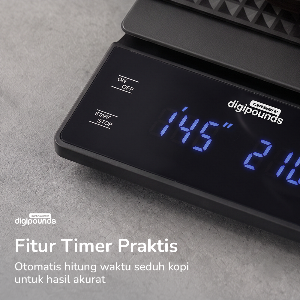 Gambar produk Taffware Digipounds Timbangan Kopi Digital Coffee Scale 0.1-1g 3kg - EK6002 - 2