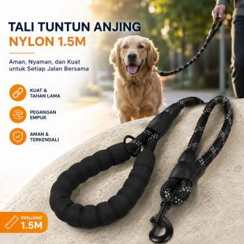 Gambar produk Tali Tuntun Anjing Dog Leash Rope Nylon Rope 1.5M - M10