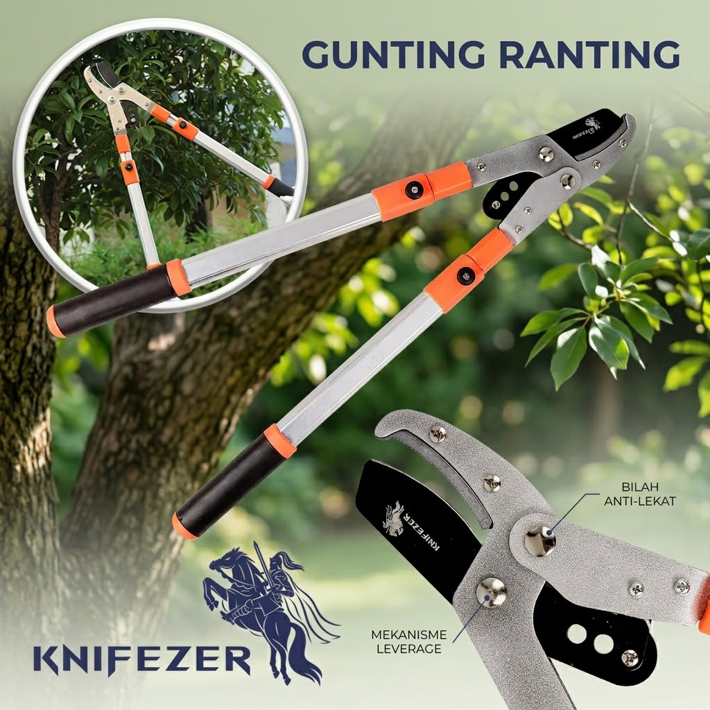 Gambar produk KNIFEZER Gunting Ranting Telescopic Garden Pruning Shear Scissors - 2026 - Utama