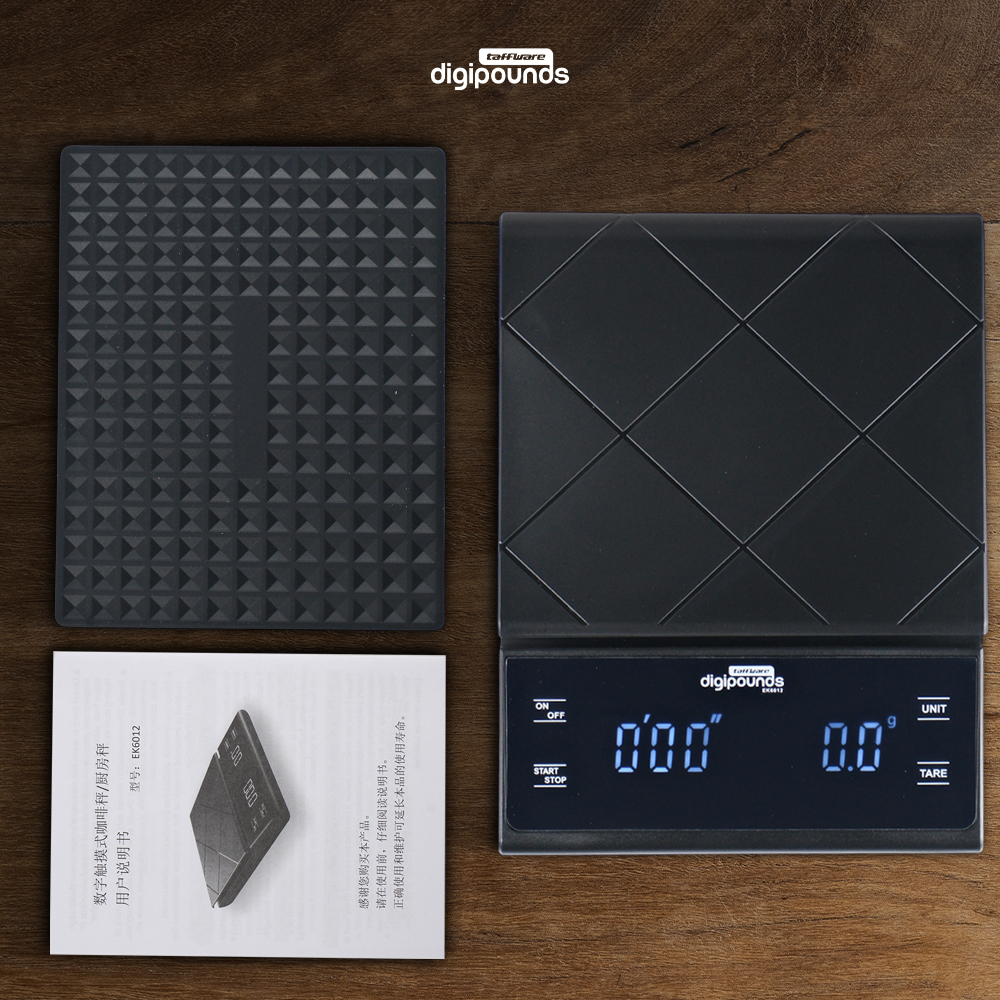 Gambar produk Taffware Digipounds Timbangan Kopi Digital Timer Coffee Scale 0.1g 3kg - EK6012 - 8